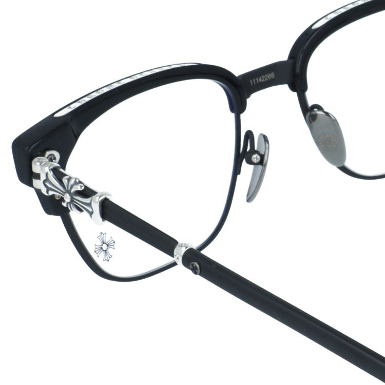 クロムハーツ メガネフレーム 伊達メガネ CHROME HEARTS BONENNOISSEUR II MBK 53サイズ CHクロス ブロー型 ウェリントン型 ユニセックス メンズ レディース