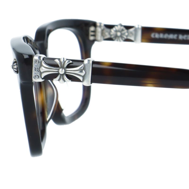 クロムハーツ メガネフレーム 伊達メガネ レギュラーフィット CHROME HEARTS COX UCKER MDT 52サイズ CHクロス ウェリントン型 ユニセックス メンズ レディース
