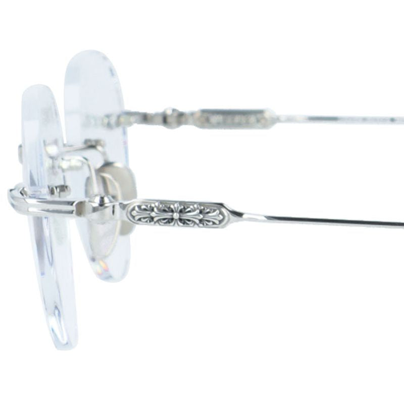 クロムハーツ メガネフレーム 伊達メガネ CHROME HEARTS SOFFFFFFFFERS I SS 49サイズ フローラル ボストン型 リムレス ツーポイント ユニセックス メンズ レディース