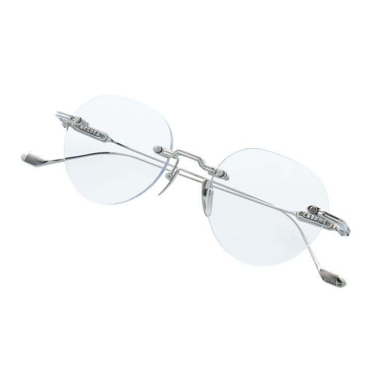 クロムハーツ メガネフレーム 伊達メガネ CHROME HEARTS SOFFFFFFFFERS I SS 49サイズ フローラル ボストン型 リムレス ツーポイント ユニセックス メンズ レディース