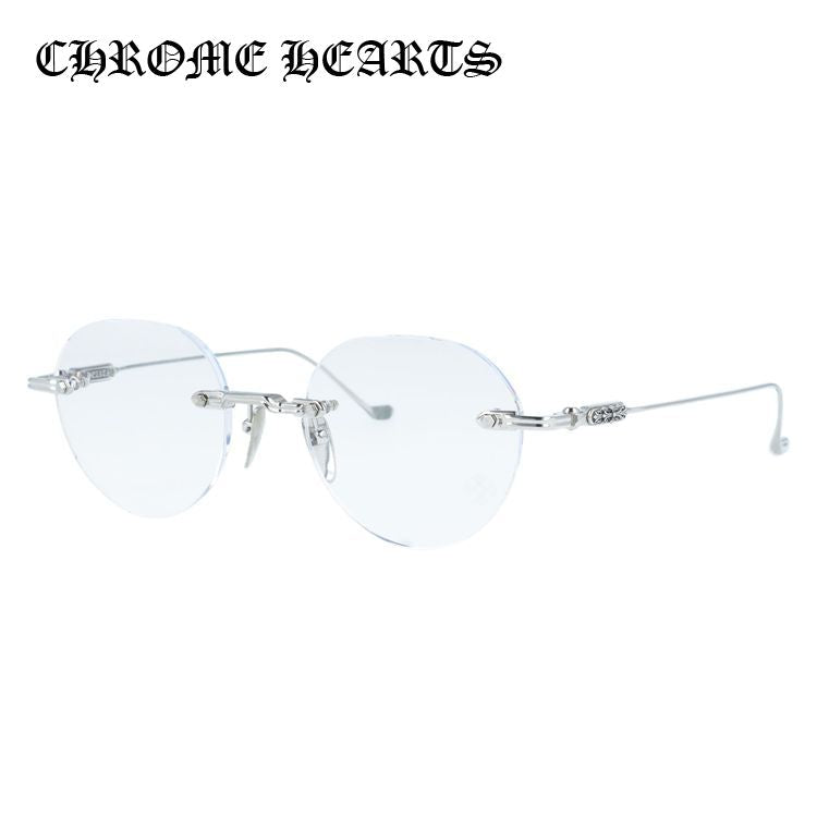 クロムハーツ メガネフレーム 伊達メガネ CHROME HEARTS SOFFFFFFFFERS I SS 49サイズ フローラル ボストン型 リムレス ツーポイント ユニセックス メンズ レディース