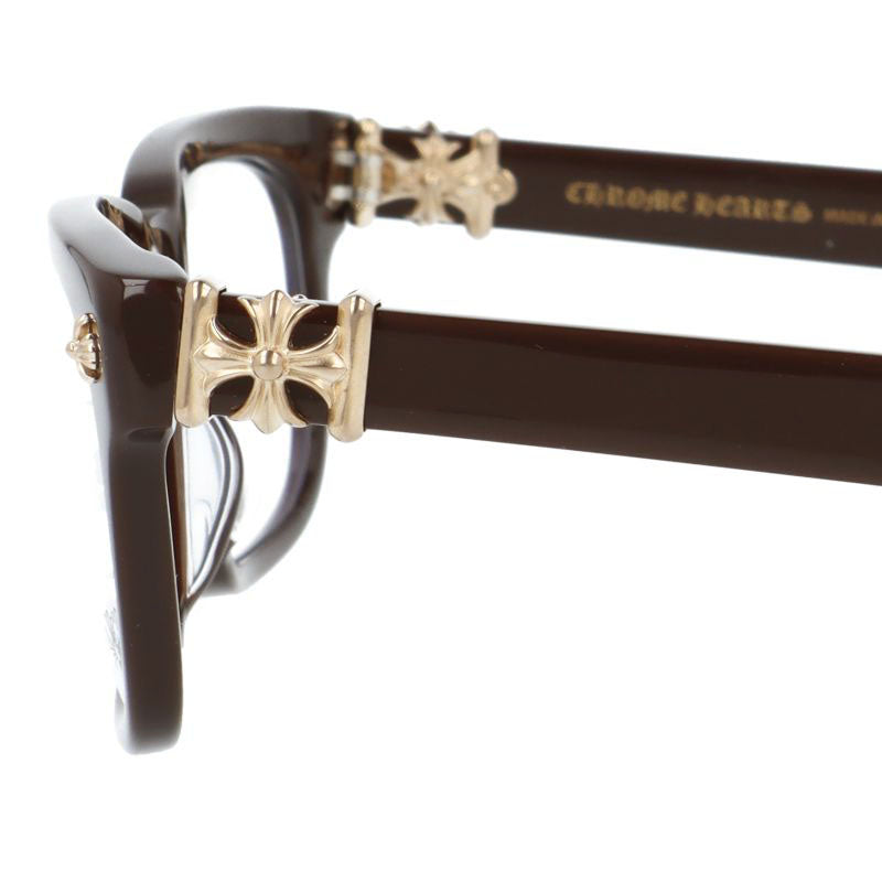 クロムハーツ メガネフレーム 伊達メガネ レギュラーフィット CHROME HEARTS VAGILANTE CLB 54サイズ CHプラス スクエア型 ユニセックス メンズ レディース