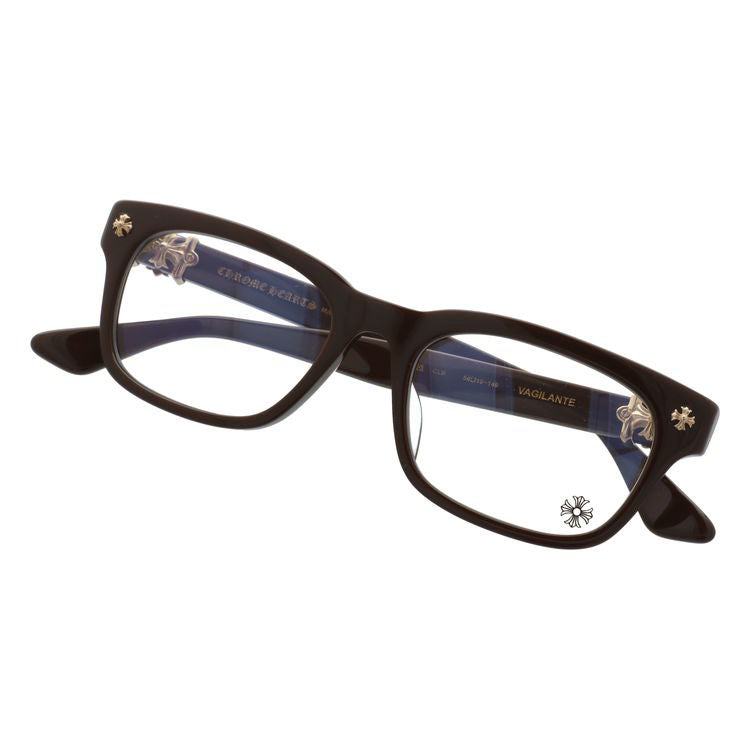 クロムハーツ メガネフレーム 伊達メガネ レギュラーフィット CHROME HEARTS VAGILANTE CLB 54サイズ CHプラス スクエア型 ユニセックス メンズ レディース