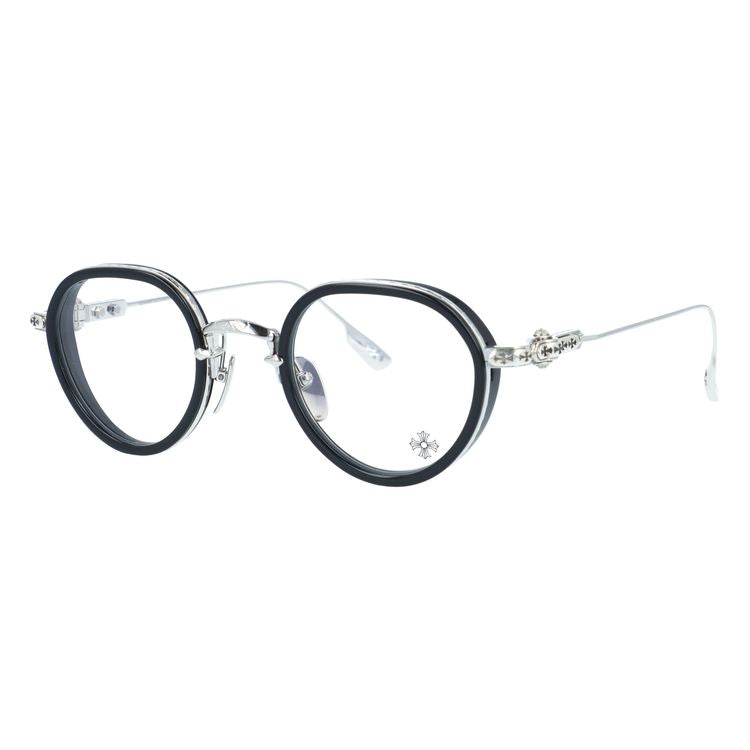 クロムハーツ メガネフレーム 伊達メガネ CHROME HEARTS SEX T-9 BK/SS 47サイズ CHクロス ボストン型 ユニセックス メンズ レディース
