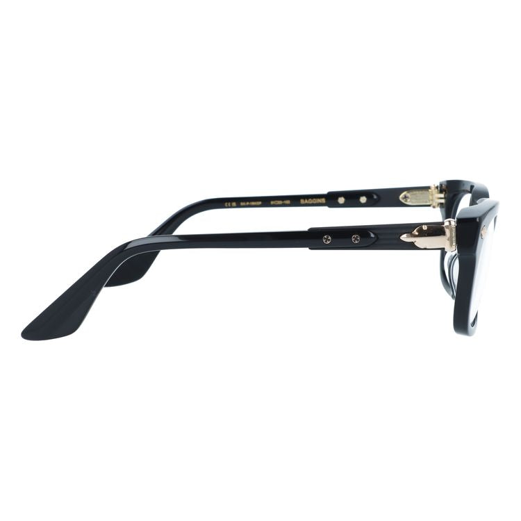 クロムハーツ メガネフレーム 伊達メガネ アジアンフィット CHROME HEARTS BAGGINS BK-P-18KGP 51サイズ フレアニー ウェリントン型 ユニセックス メンズ レディース