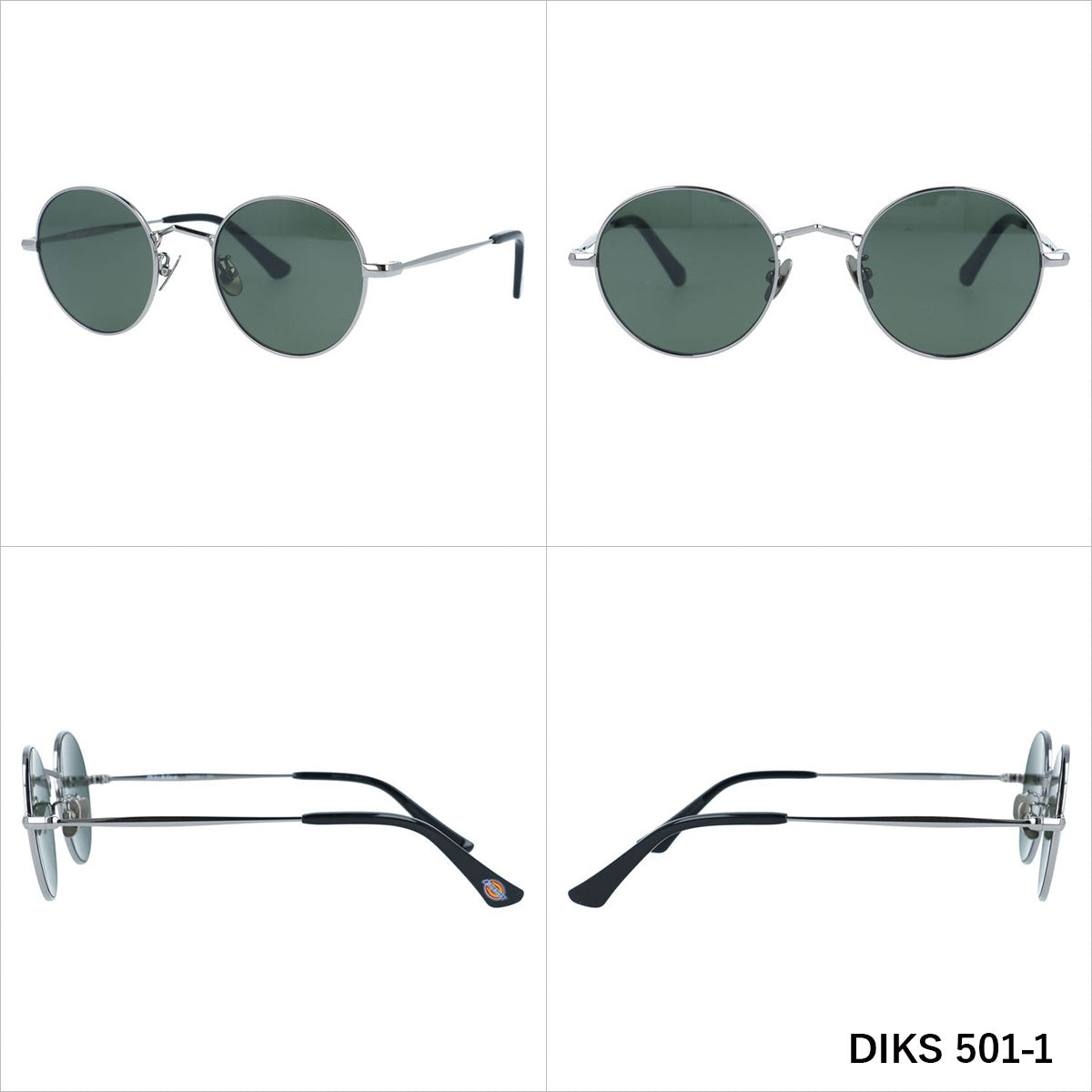 ディッキーズ サングラス アジアンフィット（フルフィット） 調整可能ノーズパッド（クリングス） Dickies DIKS 501 全3カラー 49サイズ 国内正規品 ラウンド型 ユニセックス メンズ レディース