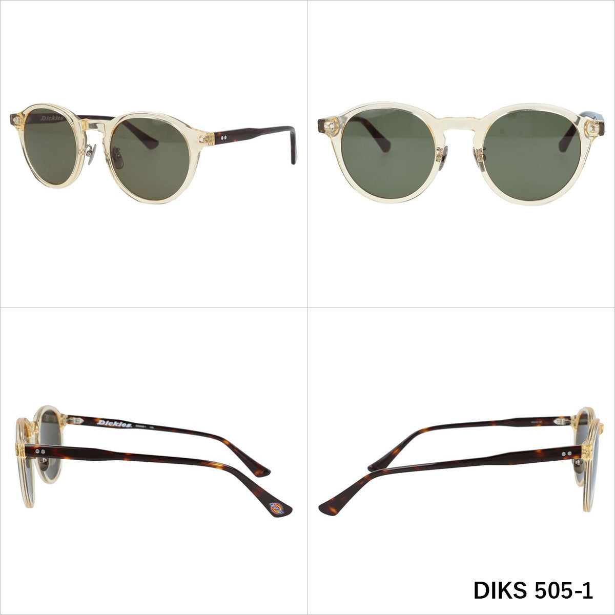 ディッキーズ サングラス アジアンフィット（フルフィット） 調整可能ノーズパッド（クリングス） Dickies DIKS 505 全3カラー 49サイズ 国内正規品 ボストン型 ユニセックス メンズ レディース
