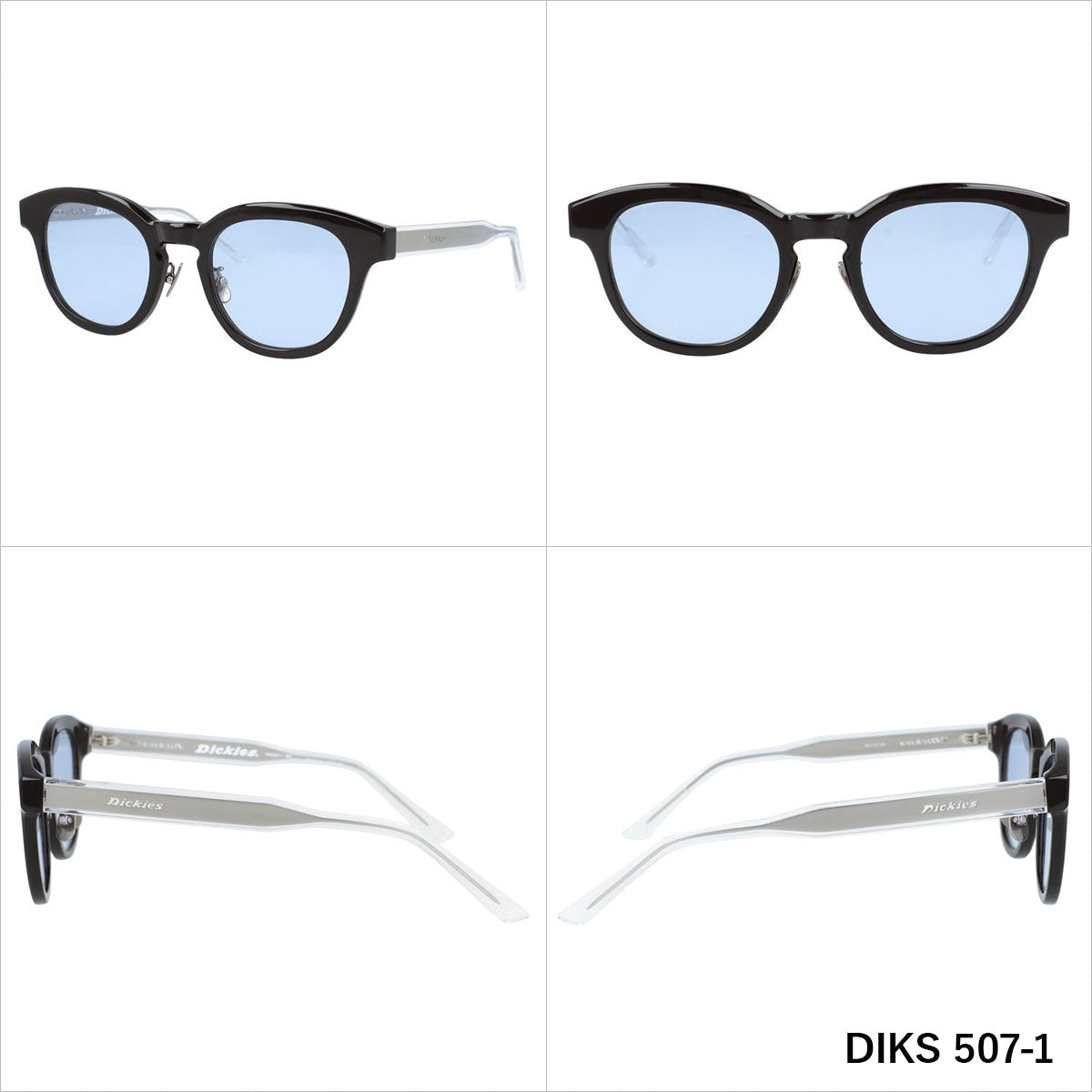 ディッキーズ サングラス アジアンフィット（フルフィット） 調整可能ノーズパッド（クリングス） Dickies DIKS 507 全3カラー 50サイズ 国内正規品 ウェリントン型 ユニセックス メンズ レディース
