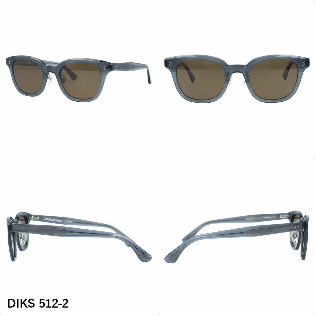 ディッキーズ サングラス 偏光サングラス アジアンフィット（フルフィット） 調整可能ノーズパッド（クリングス） Dickies DIKS 512 51サイズ 全3カラー ウェリントン型 ユニセックス メンズ レディース
