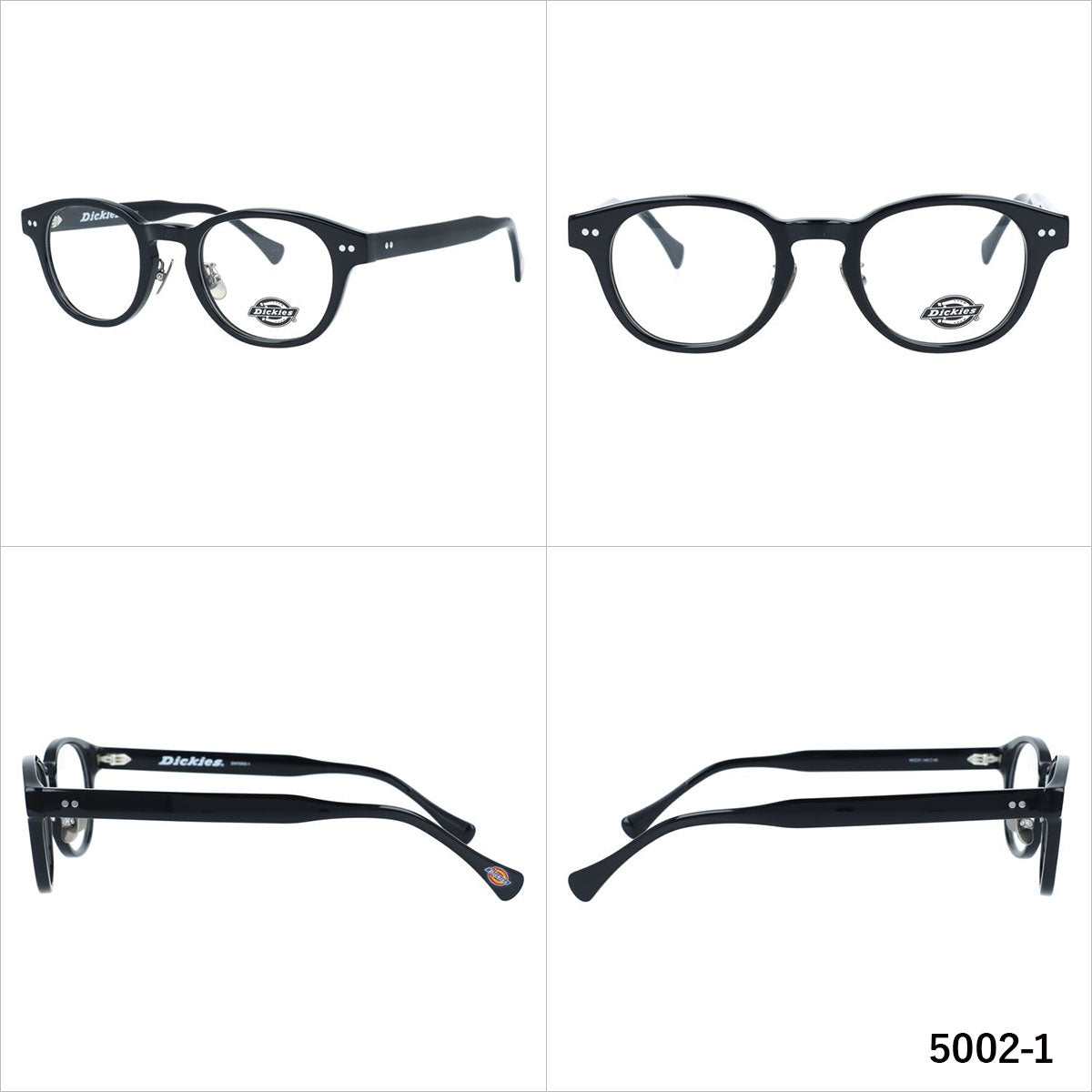 ディッキーズ メガネフレーム 伊達メガネ 調整可能ノーズパッド（クリングス） チタンパッド Dickies DKF 5002 46サイズ ウェリントン型 ユニセックス メンズ レディース