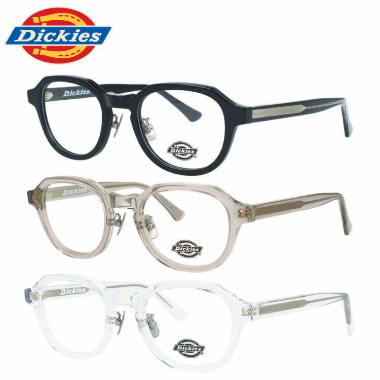 ディッキーズ メガネフレーム 伊達メガネ 調整可能ノーズパッド（クリングス） チタンパッド Dickies DKF 5004 49サイズ クラウンパント型 ユニセックス メンズ レディース