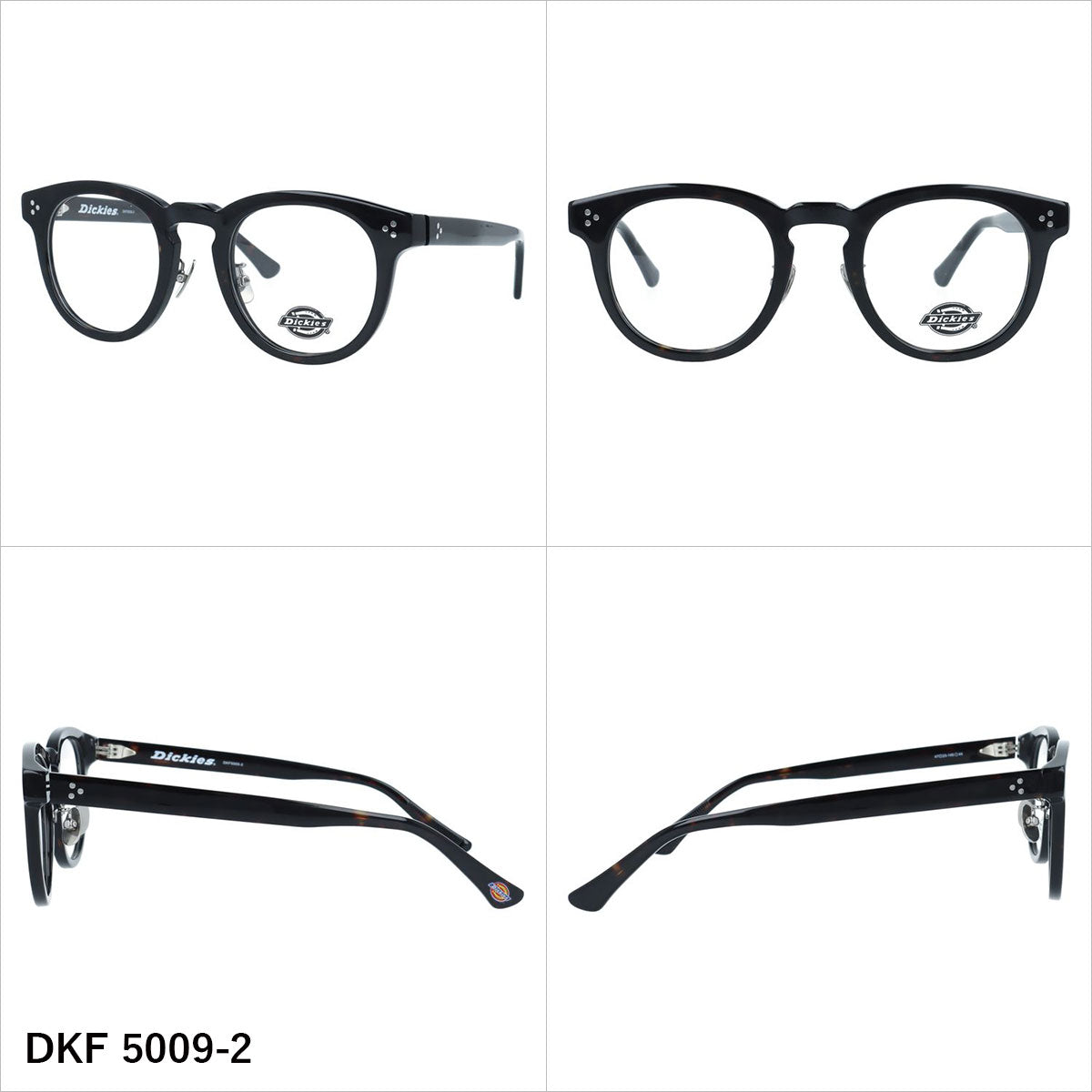 ディッキーズ メガネフレーム 伊達メガネ アジアンフィット（フルフィット） 調整可能ノーズパッド（クリングス） Dickies DKF 5009 47サイズ 全3カラー ウェリントン型 ユニセックス メンズ レディース