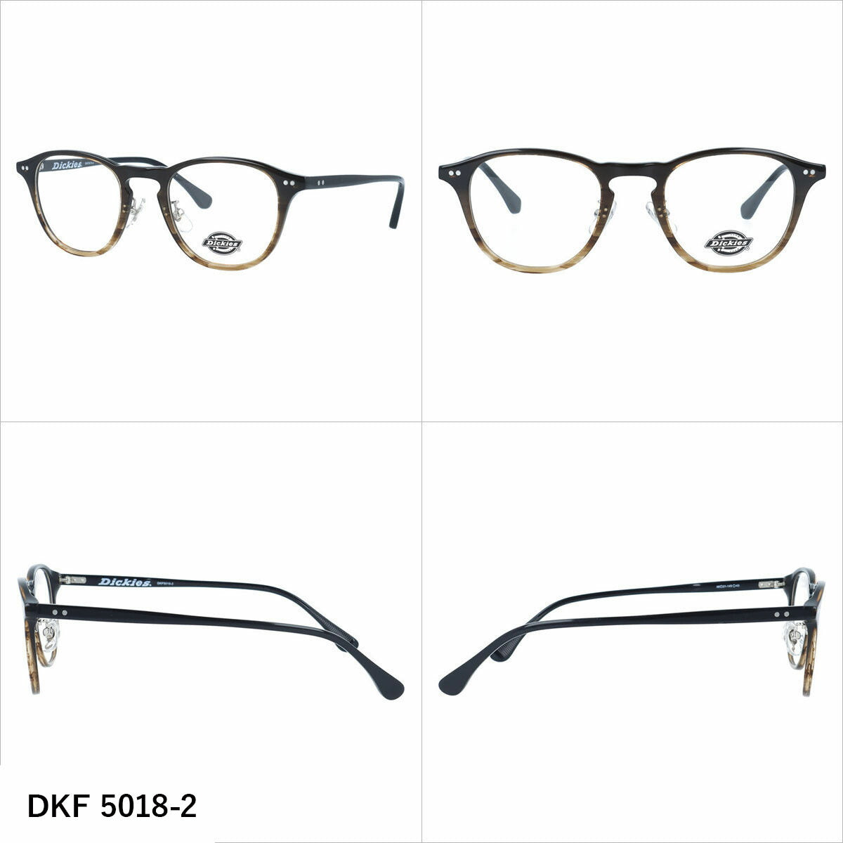 ディッキーズ メガネフレーム 伊達メガネ アジアンフィット（フルフィット） 調整可能ノーズパッド クリングス Dickies DKF 5018 48サイズ 全3カラー ウェリントン型 ユニセックス メンズ レディース