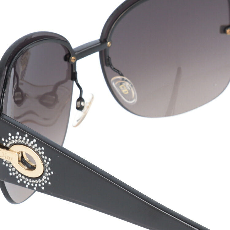 【訳あり】クリスチャン・ディオール Christian Dior サングラス DIOR PRECIEUSEF KH8/XQ 64 ブラック（ノーズパッド調節可能） レディース UVカット 紫外線 ラッピング無料