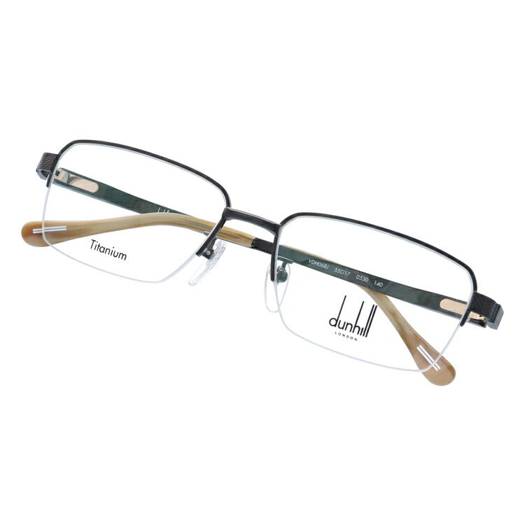 【国内正規品】ダンヒル メガネ 度付き 度なし 伊達メガネ 眼鏡 dunhill VDH068J 0530 55サイズ スクエア メンズ 日本製 ラッピング無料