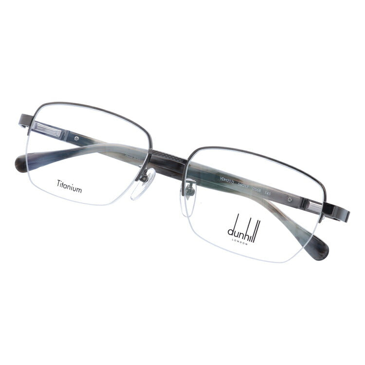 【国内正規品】ダンヒル メガネ 度付き 度なし 伊達メガネ 眼鏡 dunhill VDH207J 0568 56サイズ スクエア メンズ 日本製 ラッピング無料