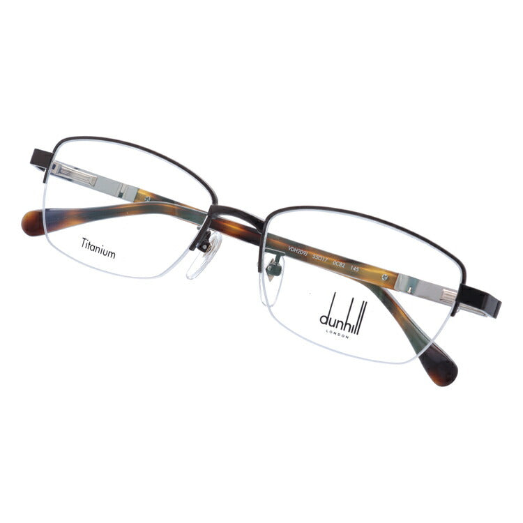 【国内正規品】ダンヒル メガネ 度付き 度なし 伊達メガネ 眼鏡 dunhill VDH209J 0C82 55サイズ スクエア メンズ 日本製 ラッピング無料