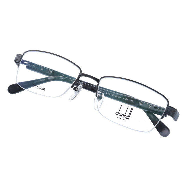 【国内正規品】ダンヒル メガネ 度付き 度なし 伊達メガネ 眼鏡 dunhill VDH211J 0530 55サイズ スクエア メンズ 日本製 ラッピング無料