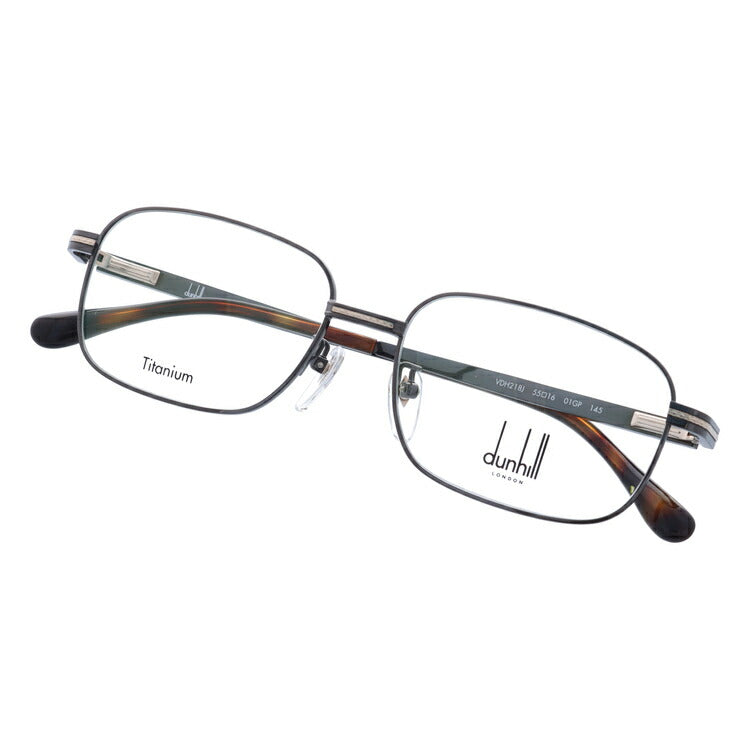 【国内正規品】ダンヒル メガネ 度付き 度なし 伊達メガネ 眼鏡 dunhill VDH218J 01GP 55サイズ スクエア メンズ 日本製 ラッピング無料