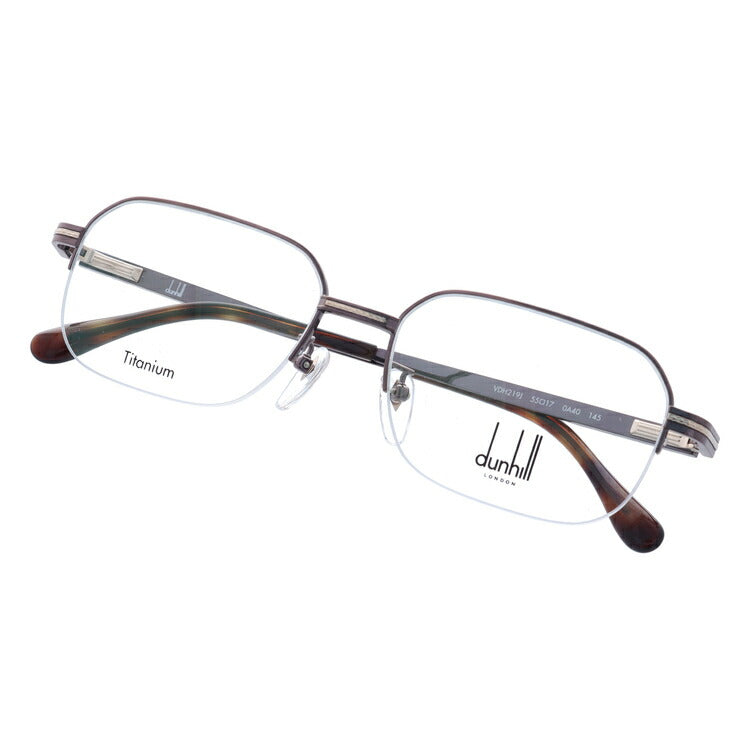 【国内正規品】ダンヒル メガネ 度付き 度なし 伊達メガネ 眼鏡 dunhill VDH219J 0A40 55サイズ スクエア メンズ 日本製 ラッピング無料