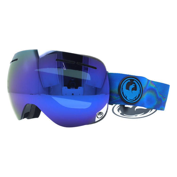 訳あり ドラゴン ゴーグル エックスワンエス ミラーレンズ アジアンフィット DRAGON X1S 722-5447 晴天〜曇り用 ヘルメット対応 曇りにくい スペアレンズ付 アウトレット品 レディース向け/小顔のメンズサイズ