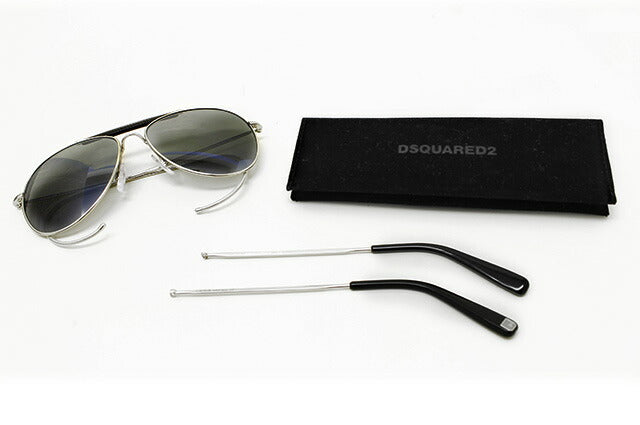 ディースクエアード サングラス DSQUARED2 DQ0144S 16C シルバー/グレー ティアドロップ メンズ レディース スクエア型 UVカット ラッピング無料