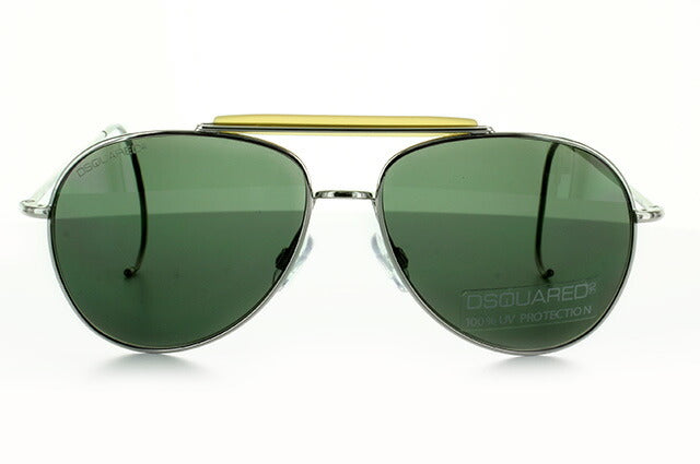 ディースクエアード サングラス DSQUARED2 DQ0144S 16N シルバー/グリーン ティアドロップ メンズ レディース スクエア型 UVカット ラッピング無料