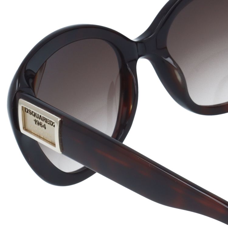 ディースクエアード サングラス DSQUARED2 DQ0146S 53F ダークトータス/ブラウングラデーション べっこう レディース スクエア型 UVカット ラッピング無料