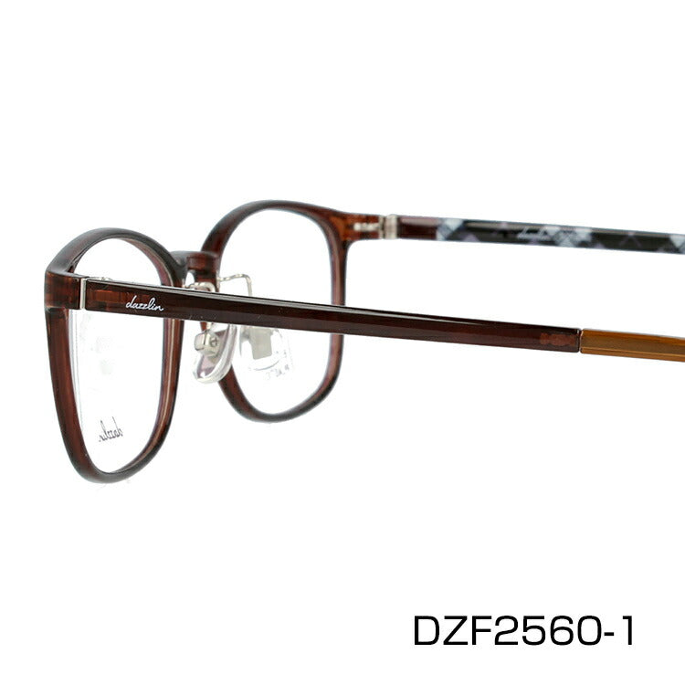 メガネ 眼鏡 度付き 度なし おしゃれ dazzlin ダズリン DZF 2560 全4色 52サイズ スクエア型 レディース 女性 UVカット 紫外線 ブランド サングラス 伊達 ダテ｜老眼鏡・PCレンズ・カラーレンズ・遠近両用対応可能 ラッピング無料