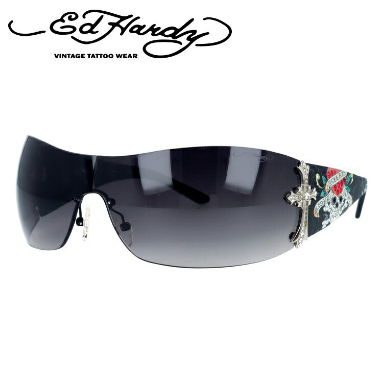 【国内正規品】エドハーディー サングラス Ed Hardy CROSS 186サイズ スクエア型 ユニセックス メンズ レディース