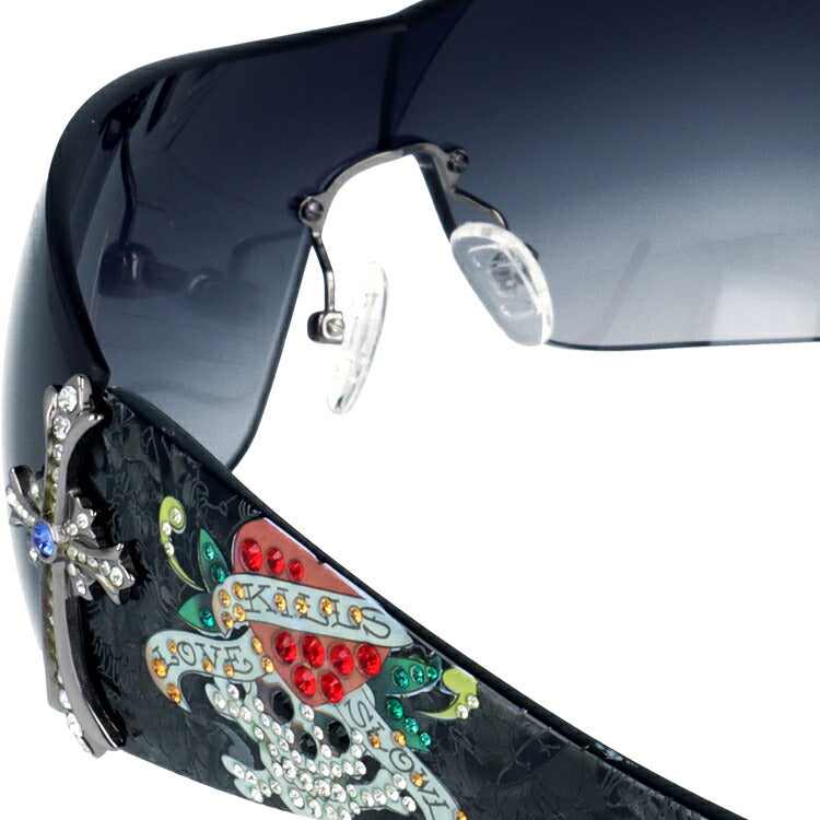【訳あり】【国内正規品】エドハーディー サングラス Ed Hardy CROSS 186サイズ スクエア型 ユニセックス メンズ レディース