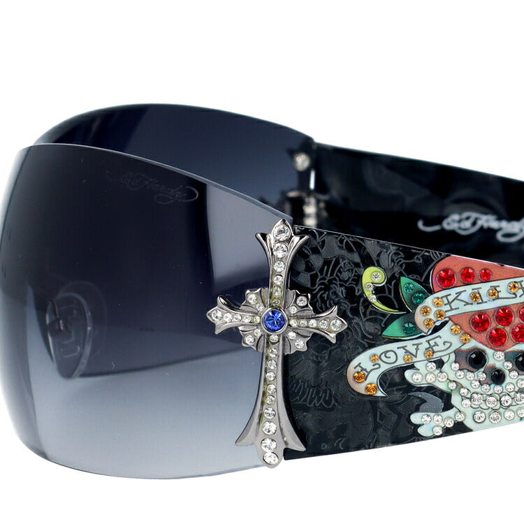 【国内正規品】エドハーディー サングラス Ed Hardy CROSS 186サイズ スクエア型 ユニセックス メンズ レディース