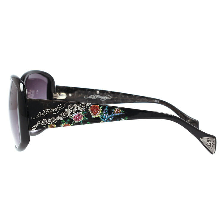 エドハーディー サングラス EdHardy BIRD ROSES ブラック/スモークグラデーション レディース UVカット ラッピング無料