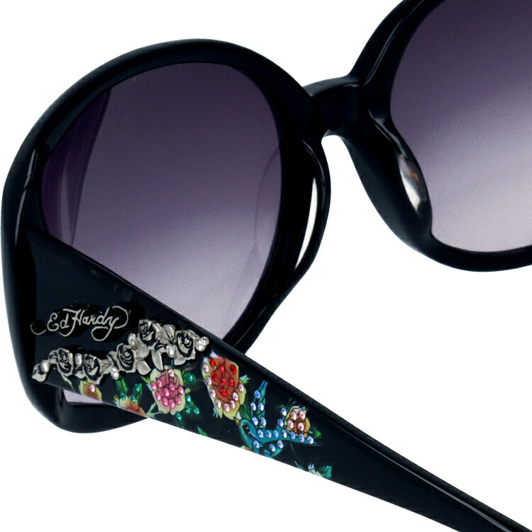 エドハーディー サングラス アジアンフィット Ed Hardy BIRD ROSES バードローズ 60サイズ バタフライ型 ユニセックス メンズ レディース