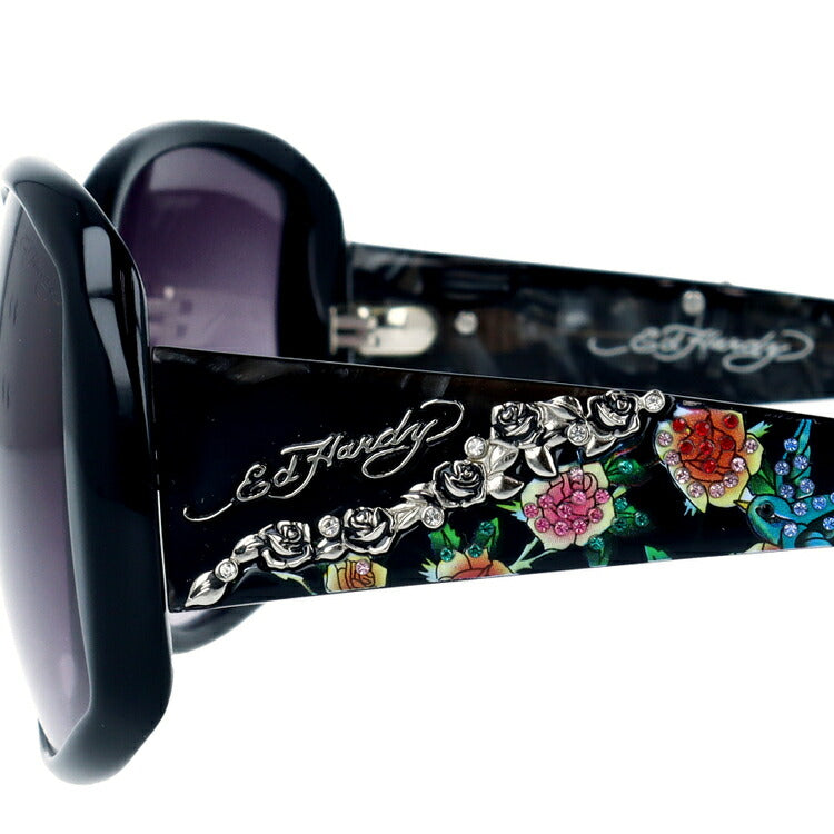 エドハーディー サングラス アジアンフィット Ed Hardy BIRD ROSES バードローズ 60サイズ バタフライ型 ユニセックス メンズ レディース