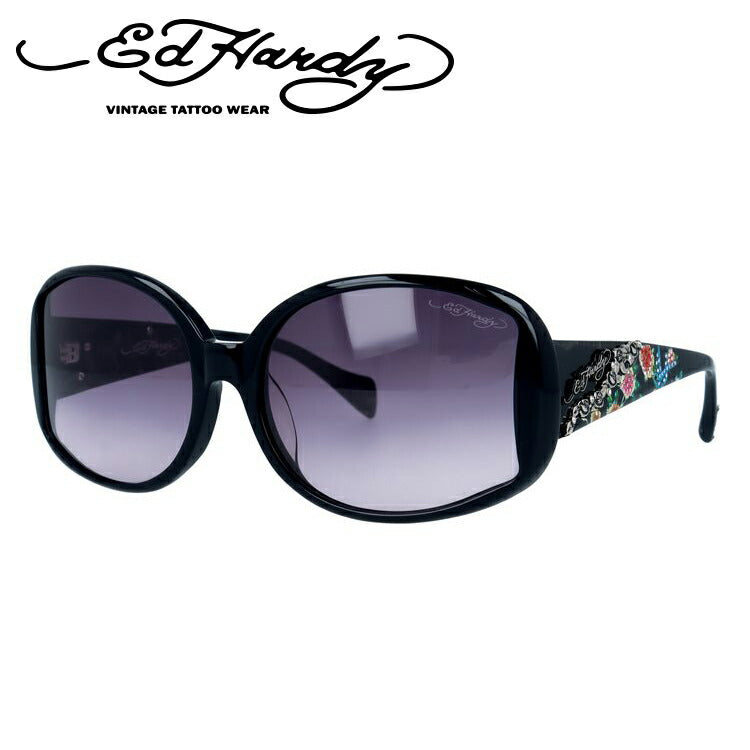 エドハーディー サングラス アジアンフィット Ed Hardy BIRD ROSES バードローズ 60サイズ バタフライ型 ユニセックス メンズ レディース