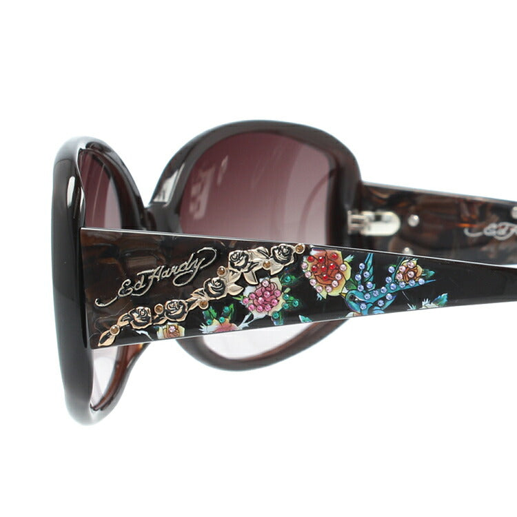 エドハーディー サングラス EdHardy BIRD ROSES ブラウン/ブラウングラデーション レディース UVカット ラッピング無料
