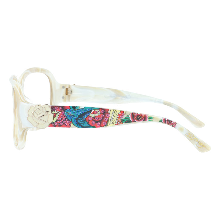 【訳あり・フレームのみ】 エドハーディー アジアンフィット Ed Hardy EHA.BIRD バード 58サイズ バタフライ型 アウトレット品 マーブル模様 ユニセックス メンズ レディース