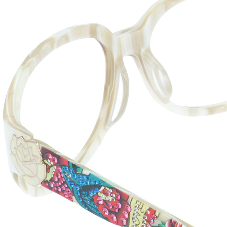 【訳あり・フレームのみ】 エドハーディー アジアンフィット Ed Hardy EHA.BIRD バード 58サイズ バタフライ型 アウトレット品 マーブル模様 ユニセックス メンズ レディース