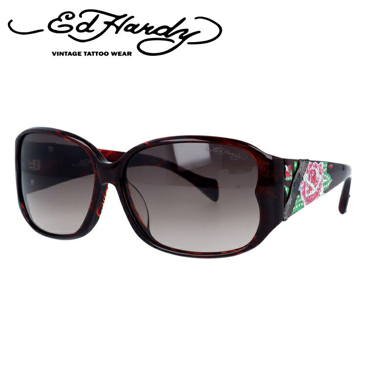 【国内正規品】エドハーディー サングラス アジアンフィット Ed Hardy ROSE 60サイズ スクエア型 ユニセックス メンズ レディース