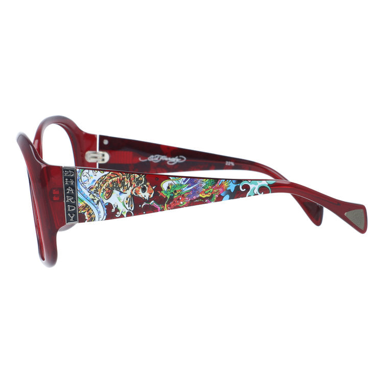 【訳あり・フレームのみ】 エドハーディー アジアンフィット Ed Hardy EHA.KOI LEAPING＆DRAGON コイ レアピン ＆ ドラゴン 61サイズ バタフライ型 アウトレット品 ユニセックス メンズ レディース