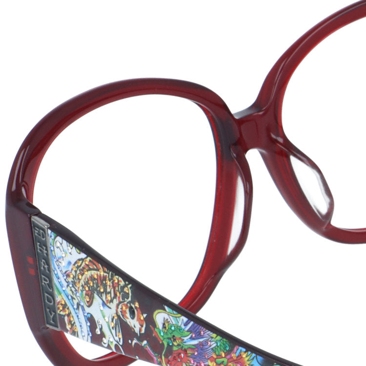 【訳あり・フレームのみ】 エドハーディー アジアンフィット Ed Hardy EHA.KOI LEAPING＆DRAGON コイ レアピン ＆ ドラゴン 61サイズ バタフライ型 アウトレット品 ユニセックス メンズ レディース