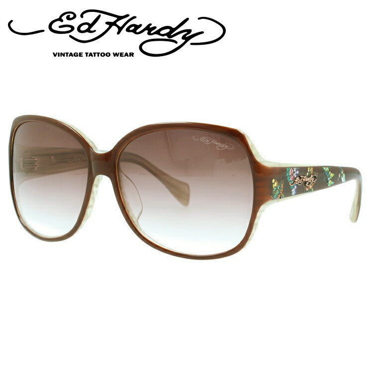 エドハーディー サングラス EdHardy バタフライズ BUTTERFLIES 2 BROWN レディース UVカット ラッピング無料