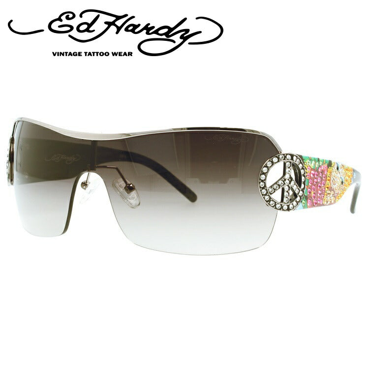 【訳あり】エドハーディー サングラス EdHardy ピン アップ2 PIN UP2 GUN メンズ レディース UVカット メガネ ブランド ギフト プレゼント 大きめサイズ ビッグシルエット