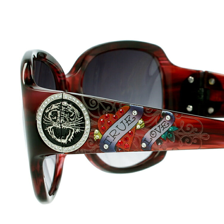 【訳あり】エドハーディー サングラス EdHardy トゥルーラブ TRUE LOVE 3 RED HORN レディース UVカット メガネ ブランド ギフト プレゼント メンズ 大きめサイズ ビッグシルエット