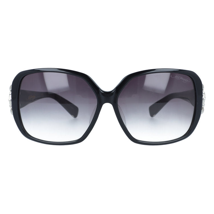 【訳あり】エドハーディー サングラス 偏光サングラス アジアンフィット Ed Hardy SKULL 2（BLACK） 62サイズ スクエア型 アウトレット品 ユニセックス メンズ レディース