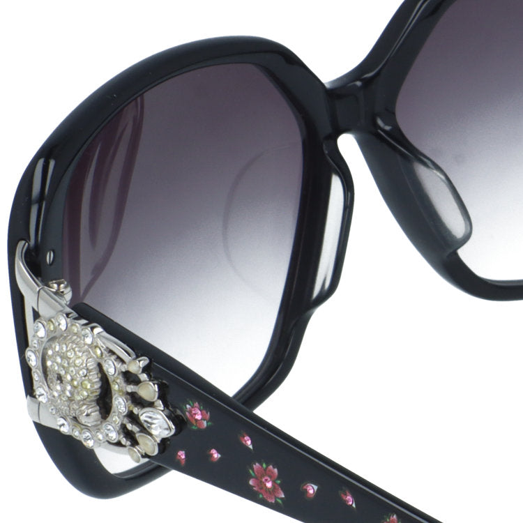 【訳あり】エドハーディー サングラス 偏光サングラス アジアンフィット Ed Hardy SKULL 2（BLACK） 62サイズ スクエア型 アウトレット品 ユニセックス メンズ レディース