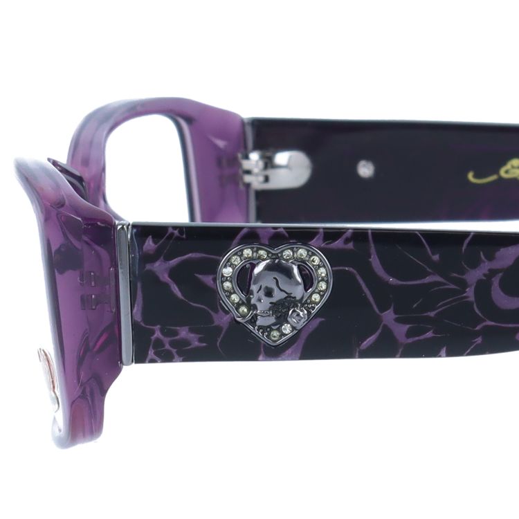 エドハーディー EdHardy メガネ フレーム 眼鏡 度付き 度なし 伊達 EHOA001 3 PURPLE パープル スクエア型 メンズ レディース UVカット 紫外線 ラッピング無料