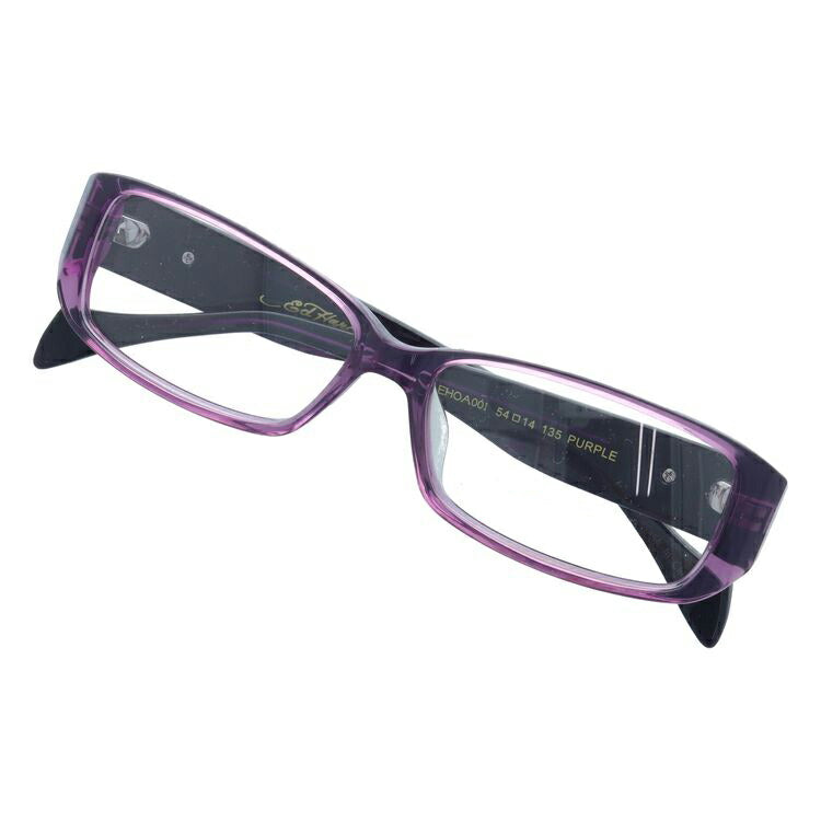 エドハーディー EdHardy メガネ フレーム 眼鏡 度付き 度なし 伊達 EHOA001 3 PURPLE パープル スクエア型 メンズ レディース UVカット 紫外線 ラッピング無料