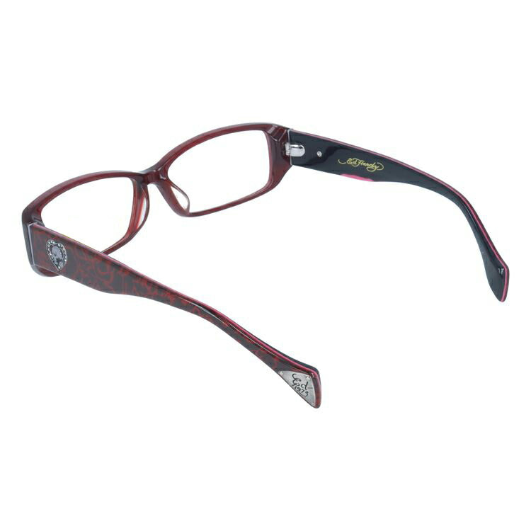 エドハーディー EdHardy メガネ フレーム 眼鏡 度付き 度なし 伊達 EHOA001 4 RED レッド スクエア型 メンズ レディース UVカット 紫外線 ラッピング無料
